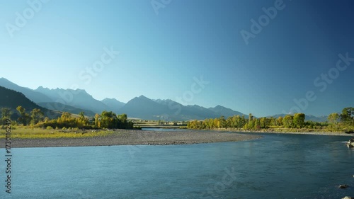 Autumn Morning on Yellowstone River in Montana