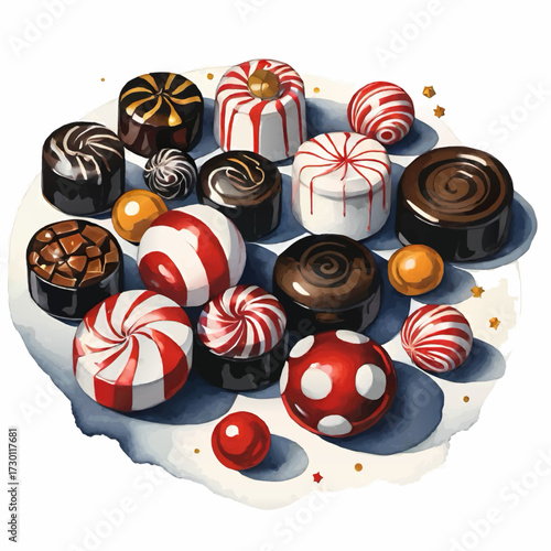 chocolate sweetmeats vector illustration