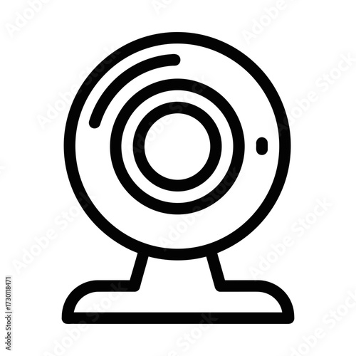 web cam line icon