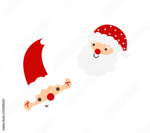 santa claus on a white background
