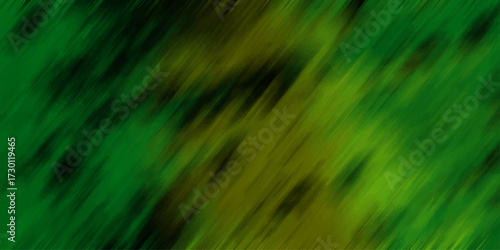 Deep Green and Yellow Abstract Diagonal Brush Strokes with Textured Motion Blur and Natural Feel background