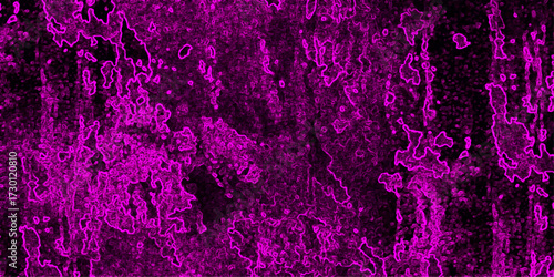 Intense Magenta Abstract Texture with Jagged Edges and Streaked Patterns on a Dark Black Canvas background