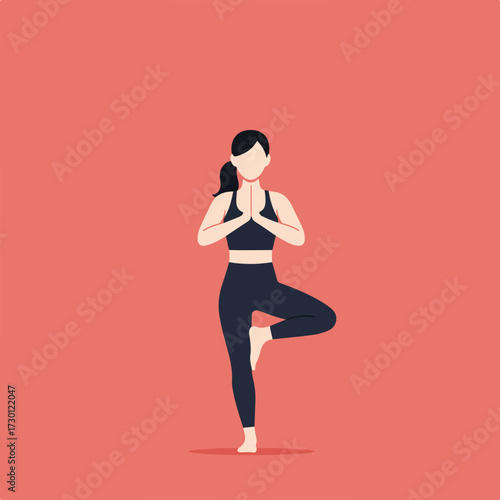 Woman in Tree Pose