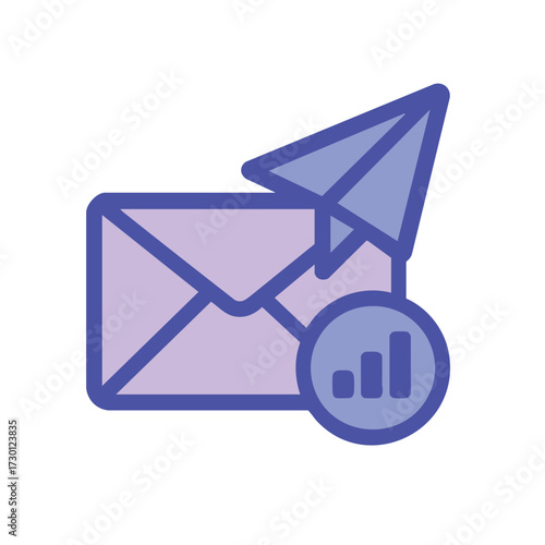 Email Sending Success and Analytics Icon.