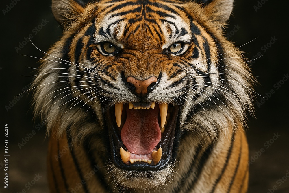 Obraz premium Roaring Tiger Fury