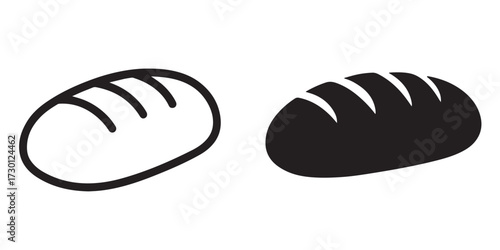 Bread loaf vector illustration isolated on white background design elements