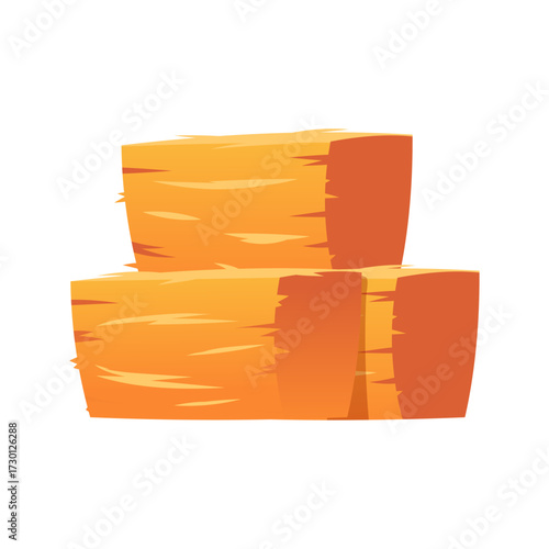 Stack of Hay Bales Rustic Farm Element for Rural and Agricultural Themes
