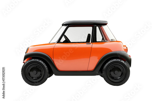 Futuristic Electric Vehicle Isolated on Transparent Background