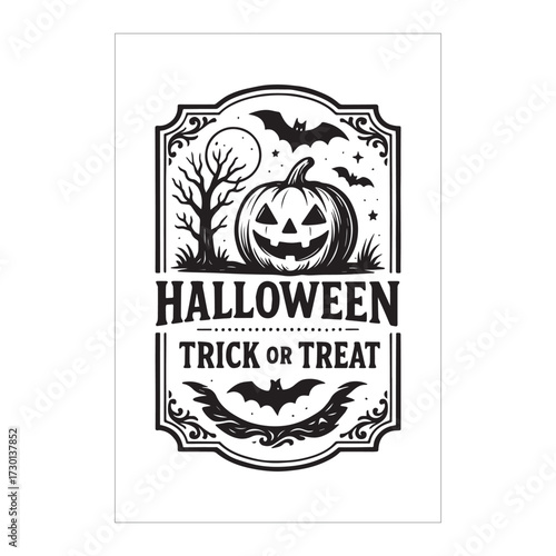 Halloween Trick or Treat Poster Design
