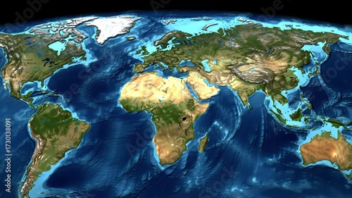Simulated view of Earth