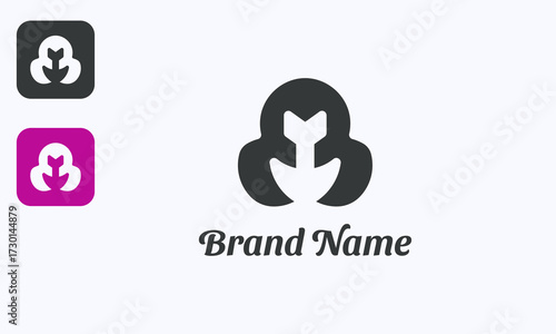 Free Download Down arrow cloud concept vector logo design, simple elegant modern black isolated on white background - GFXLoad