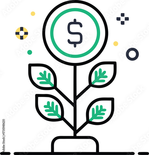 Abstract geometric pattern with vibrant color accents