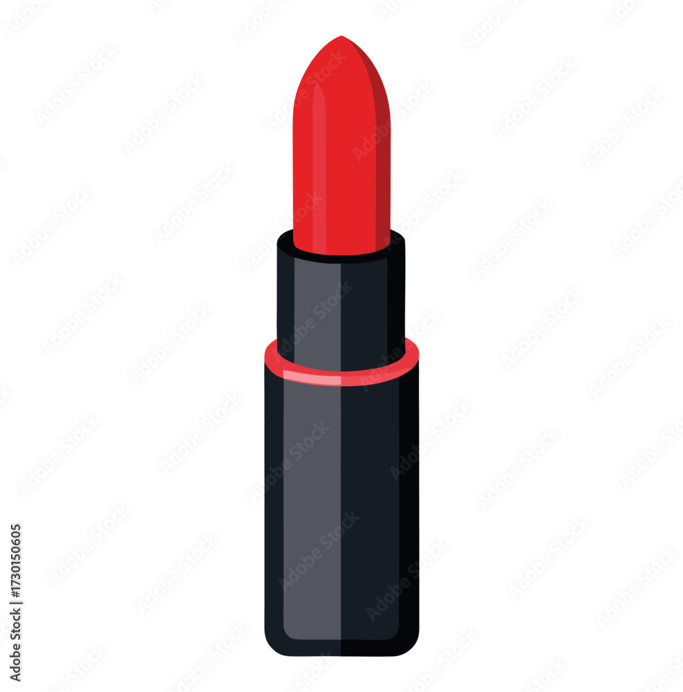 Obraz premium Realistic red lipstick shade isolated on white background