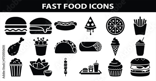 Fast Food Icons Set
