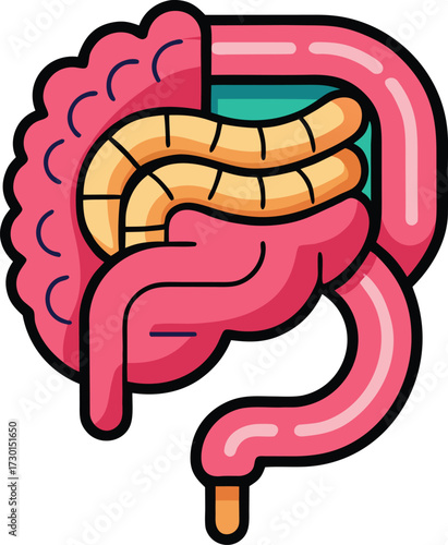 Abstract geometric shapes with vibrant color palette and bold typography