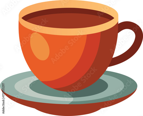 Vector art of a cup of coffee