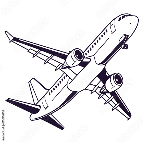 Airplane, a commercial aircraft for air transportation