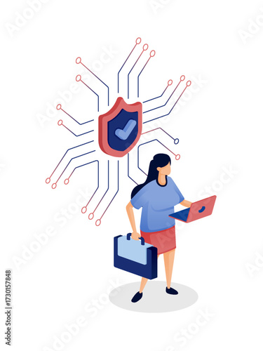 access the network with a verified security system. Can be used for start up, mobile app, landing page, animation, banner, website, poster