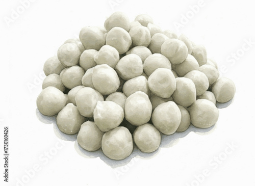 Broth-Born Spheres fish balls isolated watercolor vector illustration svg