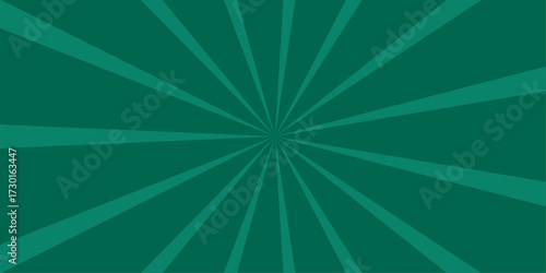 Deep teal green radial burst background with radiating stripes creating a symmetrical and calming pattern