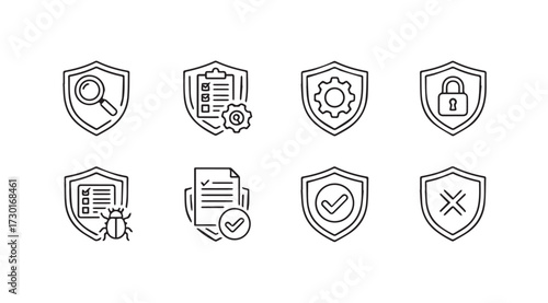 Vector art of security icons