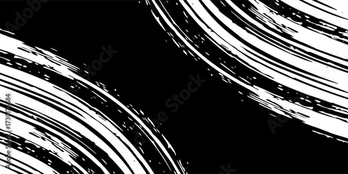 white black brush car sticker wrap pattern banner abstract sporty lines black orange color combination grunge brush pattern design, Eps 10.