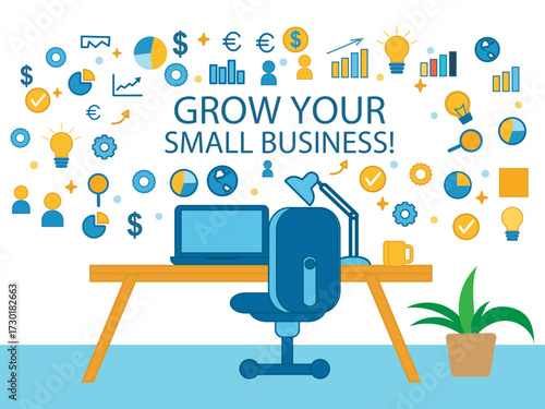 grow your small business illustration development motivation
