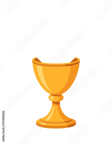 Golden Cup Holy Grail Chalice Vector Reward Symbol Game
