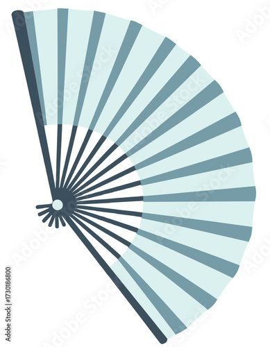 Japanese Hand Fan Accessory Summer Culture Oriental Decorative Element