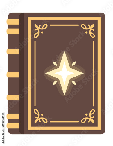 Magic Spell Book Grimoire Fantasy Game Prop Symbol