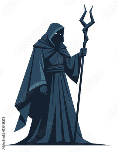 Dark Sorcerer Character Wizard Robe Fantasy Figure