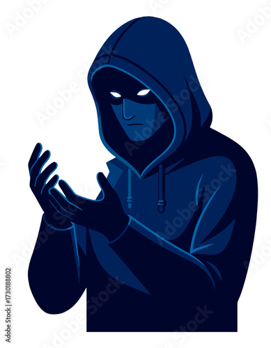 Hacker Villain Hooded Man Anonymous Cyber Thief Dark Character