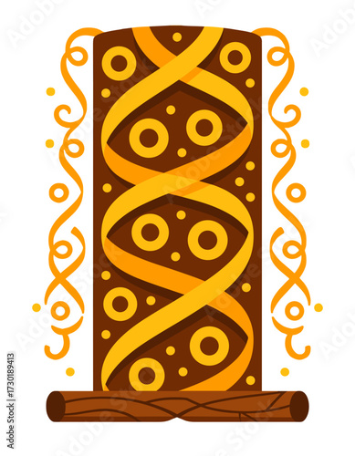 Tree of Life Celtic Art Ancient Scroll DNA Concept