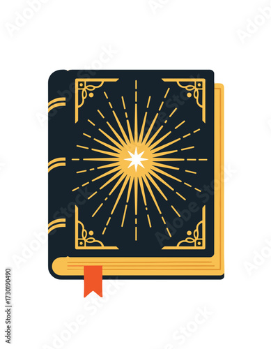 Mysterious Spell Book Magic Grimoire Occult Knowledge Divine Education