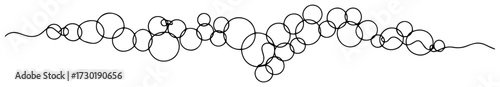Abstract Soap Bubbles or Foam in a Single Continuous Line