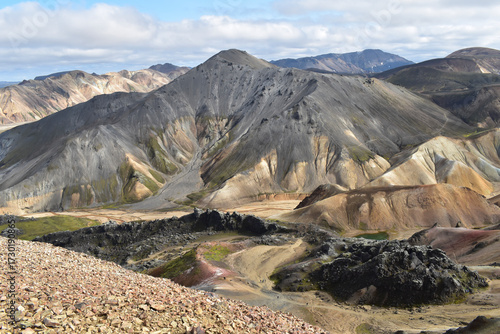 Colorful mountains, landscape view of rocks, nature and scenery