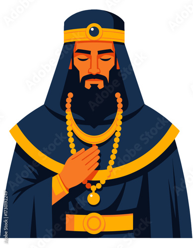 Wise Emperor King Sultan Ancient Ruler Historical Figure Portrait