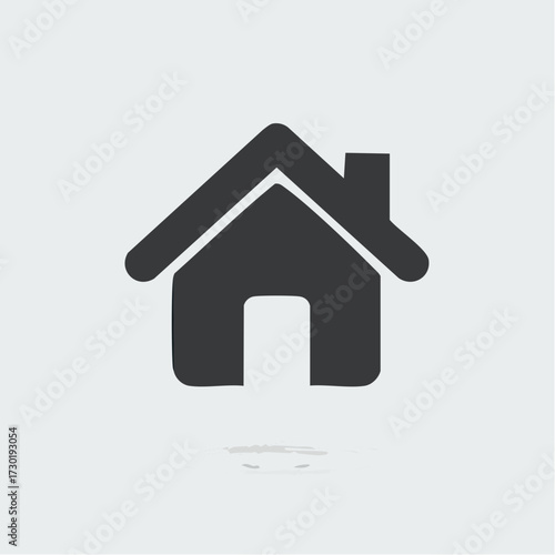 Simple House Icon A Clean and Minimalist Graphic for Home and Real Estate Concepts