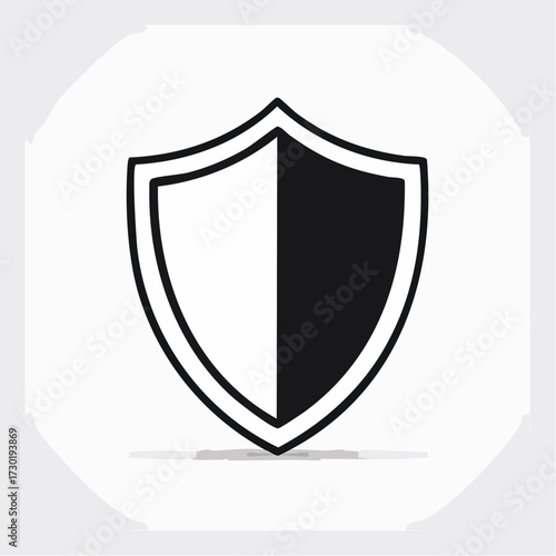Sleek Shield Symbol Modern Security and Protection Icon