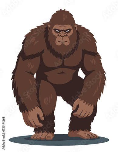 Cartoon Bigfoot Sasquatch Mascot Character Legend Mythical Creature