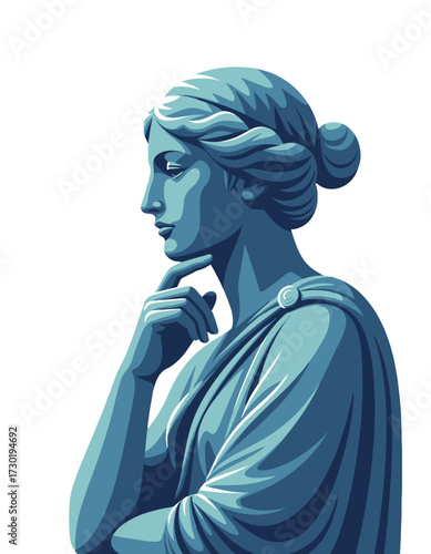 Statue Women Roman Greek Thinker Thought Ancient Philosophy Art History