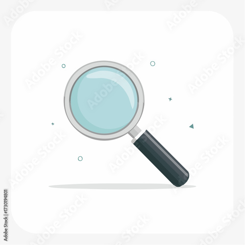 Magnifying Glass Icon Vector Illustration for Search, Analysis, and Detail Exploration