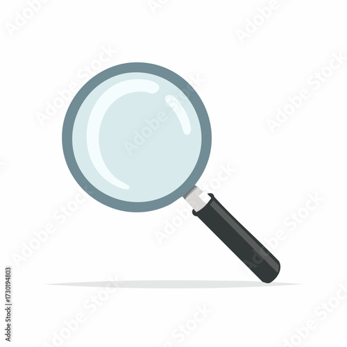 Magnifying Glass Illustration Simple Design for Search, Examination, and Inspection Concepts