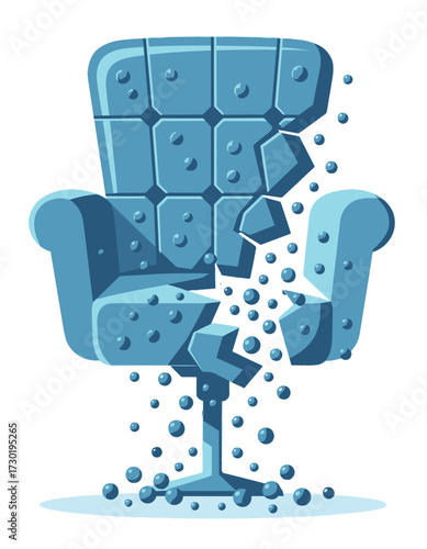 Broken Cracking Fading Melting Sofa Exploding Bubbles Disappearing