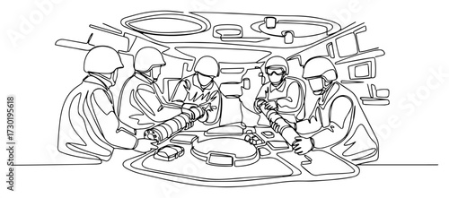 Soldier Briefing and Mission Planning Inside Armored Vehicle