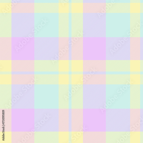 Throw seamless texture plaid, repetition check fabric pattern. Cute textile background vector tartan in light color.
