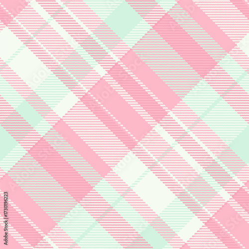 Easter vector pattern seamless, surface tartan textile texture. Herringbone background plaid check fabric in light and honey dew colors.
