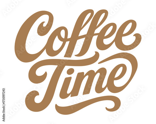 Coffe Time retro typography vector