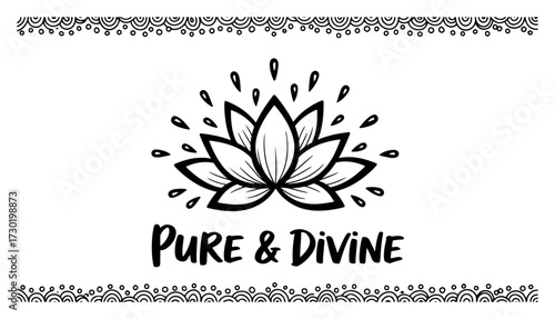 Lotus Emblem Pure and Divine Border Design