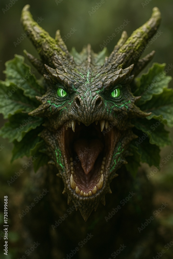 Fototapeta premium Roaring Forest Dragon
